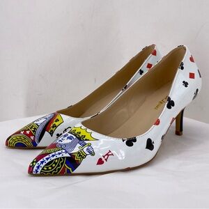 Reindee Lusion multicolored card suit pumps